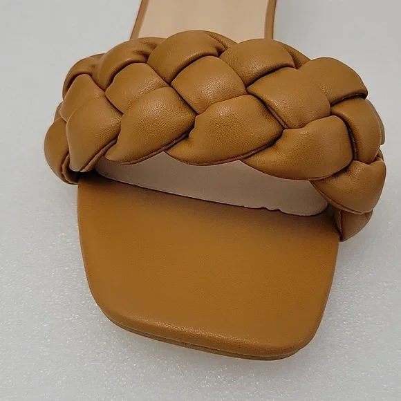 Women's slippers, fashion woven lightweight sandals, comfortable mid heel - Picture 10 of 10